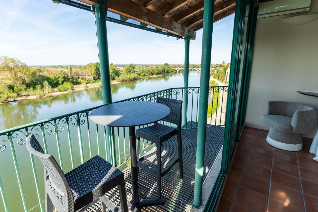Hotel Restaurant Cote Garonne Le Balcon Des Dames - Tonneins Fauillet Marmande - Vue Panoramique Bord De Garonne Chambres Climatisees Exteriér fotografie